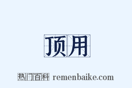 顶用是什么意思的图片